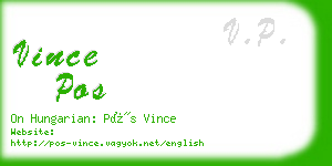 vince pos business card